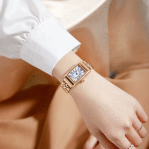 ساعات كوارتز عصرية مستطيلة